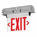 Compass Edge-Lit LED Emergency Exit, Recessed Mt, Double Face, Red CELR2RN